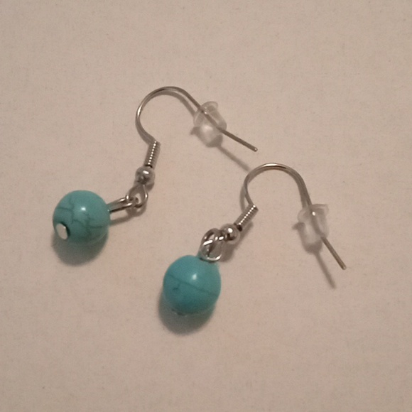 #711.  Semi Precious Stone And Faux Leather Tassel Necklace And Earrings Bundle - Picture 4 of 4